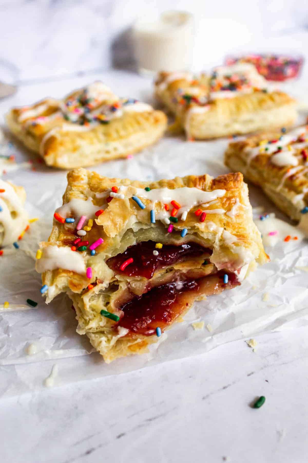 Homemade Toaster Strudels Using Frozen Puff Pastry Bake & Bacon