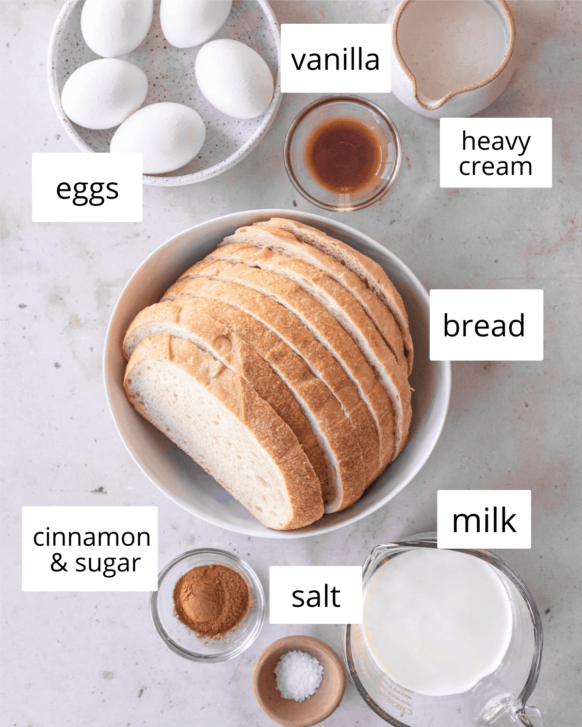 ingredients needed to make sourdough french toast