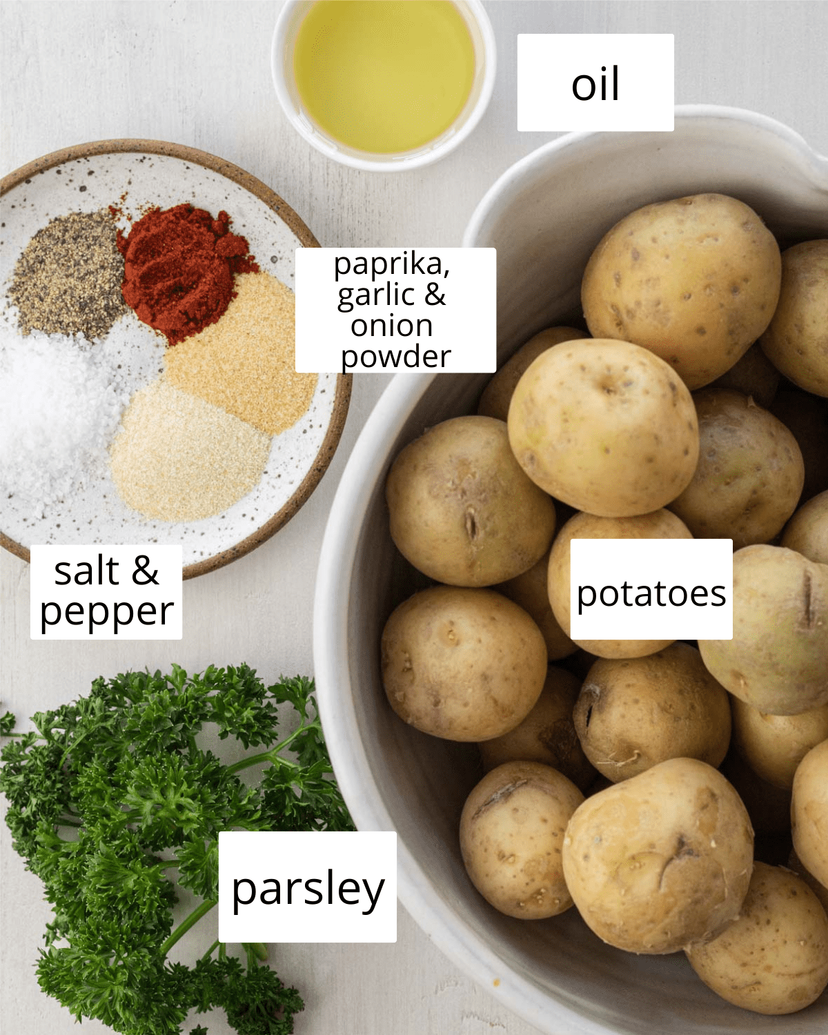 ingredients needed to make breakfast potatoes