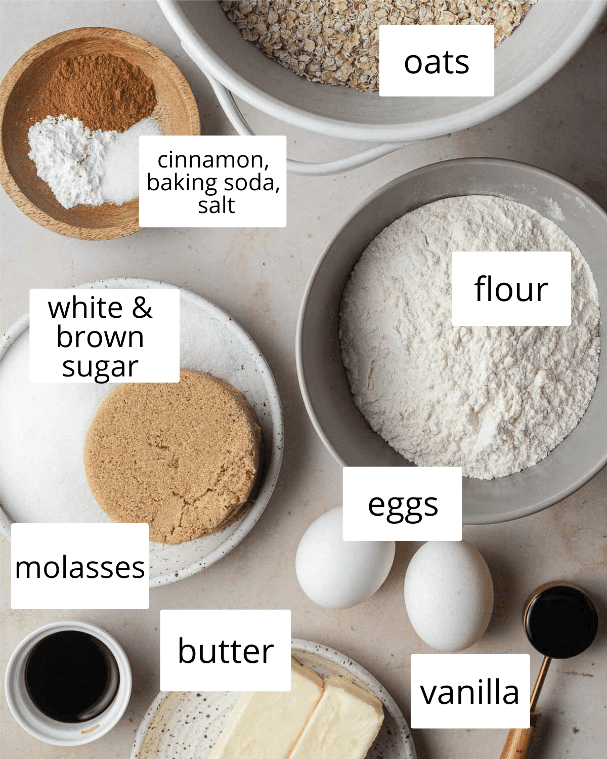 ingredients needed to make oatmeal creme pies 